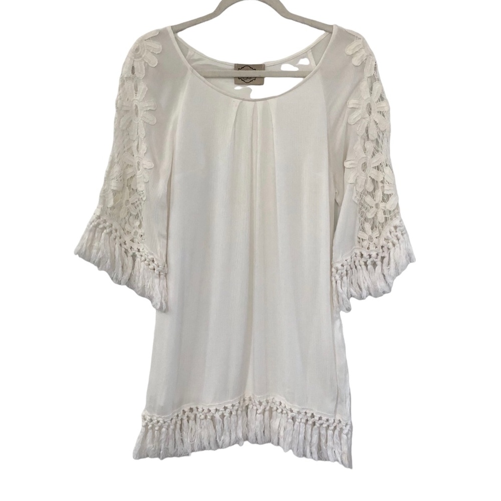 DejaVu Creamy White Beach Dress M (6-8)